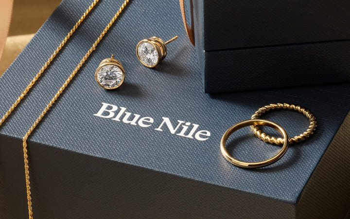 Blue Nile gold and diamond jewelry 